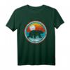 Retro Bear Silhouette & 80's Style Sun Vintage Graphic T-Shirt - Klassisch geschnitten, doppelt genähter Saum