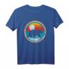 Retro Bear Silhouette & 80's Style Sun Vintage Graphic T-Shirt - Klassisch geschnitten, doppelt genähter Saum