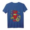 Kinder Kids 6. Geburtstag T-Shirt - Roboter Motiv für Jungen, Party Outfit, Buntes Geburtstags Shirt in 5 Farben