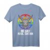 Be Gay Hail Satan LGBT Ziege T-Shirt – Gothic Pride Mode für CSD & Pride Month Liebhaber