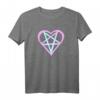 Yami Kawaii Pastel Goth Pentagramm Herz I Love Satan T-Shirt – Perfekt für Gothic Fans & Geburtstagsgeschenke