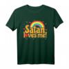 Satan liebt mich T-Shirt im Kawaii-Stil mit Regenbogen und Herzen – Perfekt für Gothic, Death Metal und dunklen Humor