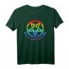 Hail Gay Satan Pentagramm T-Shirt – Bunte LGBTQ Farben, Goth Kleidung & Satanismus Geschenk für Schwule, Lesben & Paare