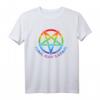 Hail Gay Satan Pentagramm T-Shirt – Bunte LGBTQ Farben, Goth Kleidung & Satanismus Geschenk für Schwule, Lesben & Paare