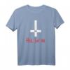 Satan 666 T-Shirt - Gothic, Okkult & Teufelsdesign mit umgedrehtem Kreuz, Perfekt für Satanisten und Dark-Magic-Fans