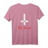 Satan 666 T-Shirt - Gothic, Okkult & Teufelsdesign mit umgedrehtem Kreuz, Perfekt für Satanisten und Dark-Magic-Fans
