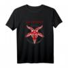 Baphomet Antichrist Pentagramm Ziegenkopf T-Shirt in Dunkelrot – Dunkle Esoterik-Mode für Gothic & Okkult-Fans