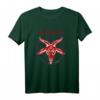 Baphomet Antichrist Pentagramm Ziegenkopf T-Shirt in Dunkelrot – Dunkle Esoterik-Mode für Gothic & Okkult-Fans