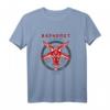 Baphomet Antichrist Pentagramm Ziegenkopf T-Shirt in Dunkelrot – Dunkle Esoterik-Mode für Gothic & Okkult-Fans