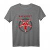 Baphomet Antichrist Pentagramm Ziegenkopf T-Shirt in Dunkelrot – Dunkle Esoterik-Mode für Gothic & Okkult-Fans