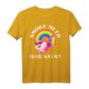Witziges Satanisches Katzen-Einhorn T-Shirt mit 'Smoke Meth Hail Satan' - Perfekt für Metal, Punk, Goth & dunklen Humor