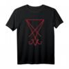 Das Siegel von Luzifer Satan T-Shirt - Klassisch geschnitten, doppelt genähter Saum, provokante Mode mit okkultem Symbol