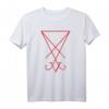 Das Siegel von Luzifer Satan T-Shirt - Klassisch geschnitten, doppelt genähter Saum, provokante Mode mit okkultem Symbol
