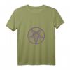 Damen Satanic Pentagramm Stern Baphomet T-Shirt - Violett Gothic Mode mit Satan-Design, ideal für Gothic- und Okkult-Liebhaber