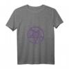 Damen Satanic Pentagramm Stern Baphomet T-Shirt - Violett Gothic Mode mit Satan-Design, ideal für Gothic- und Okkult-Liebhaber