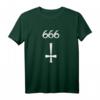 666 Halloween-Fan mit satanischem Symbol und umgedrehtem Kreuz T-Shirt – Perfekt für Halloween-Party und Satanismus-Liebhaber