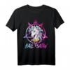 Einhorn Hagel Satan Rainbow T-Shirt für Herren und Frauen – Lustiges Festival, Halloween & Rave Shirt mit buntem Einhornmotiv