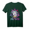 Einhorn Hagel Satan Rainbow T-Shirt für Herren und Frauen – Lustiges Festival, Halloween & Rave Shirt mit buntem Einhornmotiv
