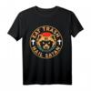 Eat Trash Hail Satan Satanismus Raccoon Waschbär Geschenk T-Shirt – Goth, Teufel, Tiermotiv für dunkle Mode und provokante Statement-Shirts