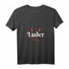 Damen Gothic Sarkasmus T-Shirt mit V-Ausschnitt - Lustiges Unartiges Mädchen Design mit Spruch: Satan is my sugar daddy!