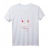 Damen Gothic Sarkasmus T-Shirt mit V-Ausschnitt - Lustiges Unartiges Mädchen Design mit Spruch: Satan is my sugar daddy!