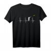 Sportschütze Herzschlag EKG Puls Tontaubenschießen Liebhaber T-Shirt – Perfekt für Wurfscheibenschützen & Skeet Enthusiasten