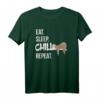 Eat Sleep Chill Repeat Faultier T-Shirt – Lustiges und Gemütliches Shirt für Faulpelze und Faultier-Fans