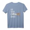 Eat Sleep Chill Repeat Faultier T-Shirt – Lustiges und Gemütliches Shirt für Faulpelze und Faultier-Fans