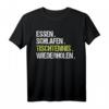 Essen Schlafen Tischtennis Wiederholen T-Shirt – Lustiges Geschenk für Tischtennisfans zu Geburtstag & Weihnachten