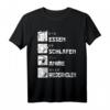 Essen Schlafen Anime Wiederholen T-Shirt - Lustiges Otaku Japanisches Graphic Shirt für Anime Fans & Geschenkideen