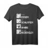 Essen Schlafen Anime Wiederholen T-Shirt - Lustiges Otaku Japanisches Graphic Shirt für Anime Fans & Geschenkideen