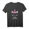 Mamas Schlafshirt mit Einhorn Katze - Süßes Schlaf-T-Shirt für Muttertag, Langschläfer & Schlafmützen