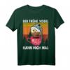 Der frühe Vogel kann mich mal Eule mit Schlafhut und Kaffee - Witziges T-Shirt für Spätschläfer, Nachtmenschen und Morgenmuffel