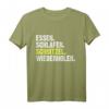 Essen Schlafen Schnitzel Wiederholen T-Shirt - Lustiges Fleisch Fan Shirt für Schnitzel-Liebhaber, Freunde & Familie zu Geburtstagen, Weihnachten & Volksfest