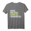 Essen Schlafen Schnitzel Wiederholen T-Shirt - Lustiges Fleisch Fan Shirt für Schnitzel-Liebhaber, Freunde & Familie zu Geburtstagen, Weihnachten & Volksfest