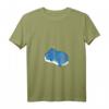 Damen HapOwl T-Shirt mit V-Ausschnitt – Lustiges Nilpferd Design, bequemes Schlafshirt für Tierliebhaberinnen