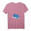 Damen HapOwl T-Shirt mit V-Ausschnitt – Lustiges Nilpferd Design, bequemes Schlafshirt für Tierliebhaberinnen