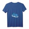 Damen HapOwl T-Shirt mit V-Ausschnitt – Lustiges Nilpferd Design, bequemes Schlafshirt für Tierliebhaberinnen