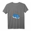 Damen HapOwl T-Shirt mit V-Ausschnitt – Lustiges Nilpferd Design, bequemes Schlafshirt für Tierliebhaberinnen