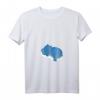 Damen HapOwl T-Shirt mit V-Ausschnitt – Lustiges Nilpferd Design, bequemes Schlafshirt für Tierliebhaberinnen