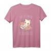 Süßer Kawaii Katzen Schlafanzug mit Blumen und Spruch - Gemütliche Homewear für Katzenliebhaber, Mütter, Damen & Kinder