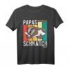 Herren Papas Schlafshirt Pyjama Nachthemd - Lustiges Faultier Schnarch Shirt als Geschenk für Vater, Ehemann oder Schnarcher