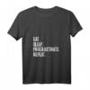 Lustiges Damen T-Shirt 'Essen Sie Schlaf Prokrastinate Repeat' – Witziges V-Ausschnitt Shirt für Freunde, Familie & Partner als humorvolles Geschenk