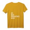 Lustiges Damen T-Shirt 'Essen Sie Schlaf Prokrastinate Repeat' – Witziges V-Ausschnitt Shirt für Freunde, Familie & Partner als humorvolles Geschenk