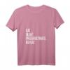 Lustiges Damen T-Shirt 'Essen Sie Schlaf Prokrastinate Repeat' – Witziges V-Ausschnitt Shirt für Freunde, Familie & Partner als humorvolles Geschenk