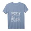 Damen Mieze Katze POSITIV AUF MÜDE GETESTET - Schlaf T-Shirt mit V-Ausschnitt für Katzenliebhaber & Morgenmüde