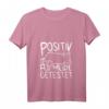 Damen Mieze Katze POSITIV AUF MÜDE GETESTET - Schlaf T-Shirt mit V-Ausschnitt für Katzenliebhaber & Morgenmüde