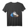 Damen Pinguine Mein Offizielles Schlafshirt mit V-Ausschnitt – Süßes Schlafshirt für Damen, Kinder & Männer, Perfekt als Geschenk für Langschläfer & Morgenmuffel