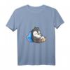 Damen Pinguine Mein Offizielles Schlafshirt mit V-Ausschnitt – Süßes Schlafshirt für Damen, Kinder & Männer, Perfekt als Geschenk für Langschläfer & Morgenmuffel