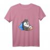 Damen Pinguine Mein Offizielles Schlafshirt mit V-Ausschnitt – Süßes Schlafshirt für Damen, Kinder & Männer, Perfekt als Geschenk für Langschläfer & Morgenmuffel